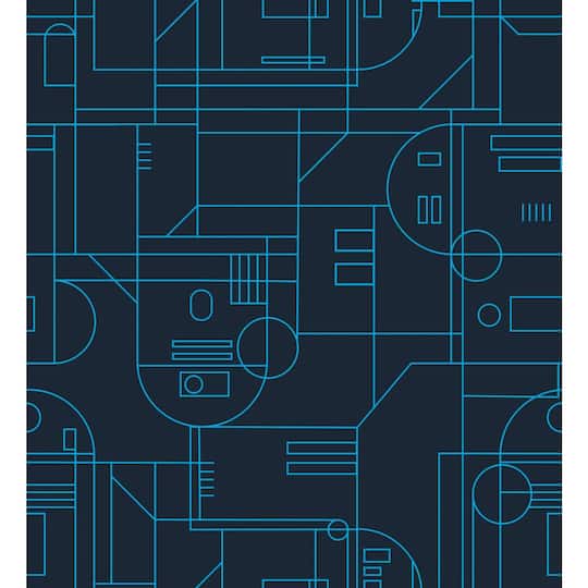RoomMates Star Wars R2D2 Geometric Peel & Stick Wallpaper in Blue/Navy | 18" x 18.86ft | Michaels®